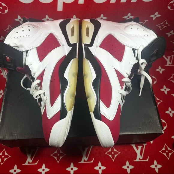 SOLD!! gently used Jordan 6 retro carmine size 14 - Picture 2 of 10